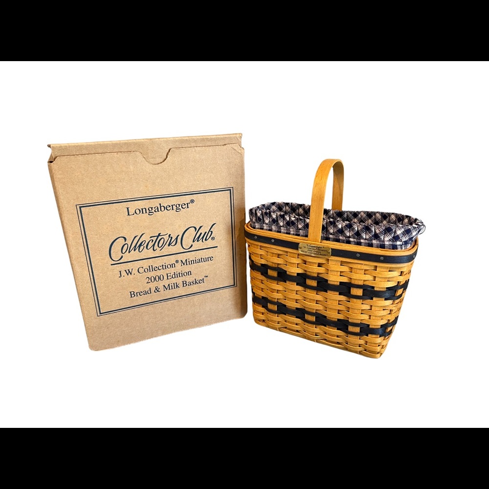 2000 Longaberger Miniature Bread & Milk Basket